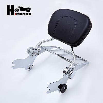 China Q235 Hot Sale Chrome Custom Sissy Bar Passenger Backrest Detachable Adjustable For 97-08 Touring Models for sale