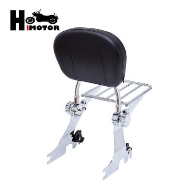 China Q235 HiMotor Chrome 94-03 06-UP Adjustable Detachable Backrest Sissy Bar Luggage Rack For Passenger Sportster for sale