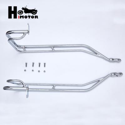 China Q235 Chrome Motorcycle Saddlebag Support Support Kit Saddlebag Dual Track Guard Rails For Traveling “09-“13 for sale