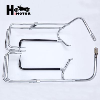 China Q235 Motorcycle Spare Part Chrome Motorcycle Adjustable Saddlebag Guard Rails For Harley Touring “97-“08 for sale