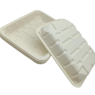 China Disposable Eco Friendly Healthy Meal Tray Biodegradable Cornstrach Food Trays Plate for sale