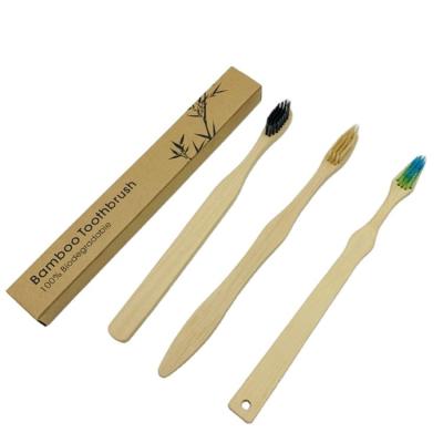 China Brand Disposable Package 100% Biodegradable Bamboo Toothbrush Customized for sale