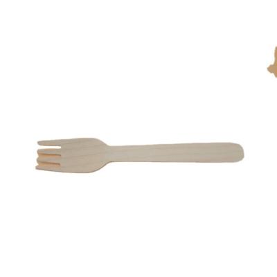 China Nature Wood Biodegradable Wood Fork Cutlery Disposable Eco-friendly OEM Disposable Flatware Sets Fruit Fork Support CE/EU 500000 for sale