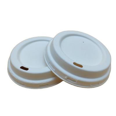 China Compostable Hot Paper Coffee Cup With Bagasse Pulp Lids Paper Lids 80/90mm Compostable for sale