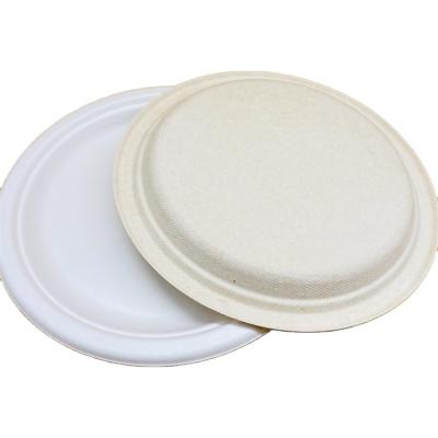 China Eco-Friendly Disposable Disposable Bagasse Square Round Oval Dish For Dinner for sale