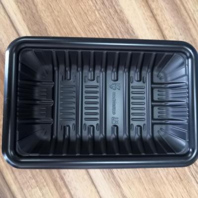 China High Quality Disposable Frozen Food Disposable PET PLA Plastic Packing Trays For Meat for sale