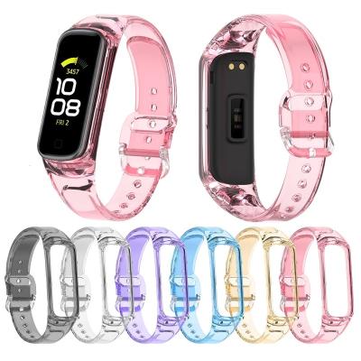 China Replacement Watch Band For Samsung Galaxy Fit 2 SM-R220 Sport Wristband Replacement Strap Light Change Transparent Color TPU Watch Band for sale