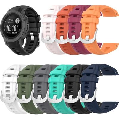 China Replacement Watch Band For Garmin Instinct 2S Wristband Smart Watch Strap Replacement Rubber Official Style Quickfit 20mm Silicone Watch Band for sale