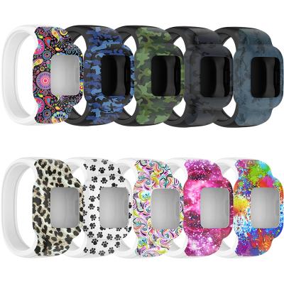 China Replacement Watch Band For Garmin Vivofit jr.3 Wristband Smart Strap For Garmin Fit JR3 Colorful Printed Watch Band Without Silicone Buckle for sale