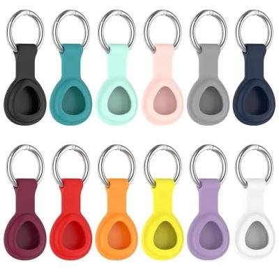 China Simple Easy For Apple Airtags Protector Cover Spring Buckle Anti-Lost Key Chain Accessories For Huawei Tag Tracker Protective Silicone Case for sale