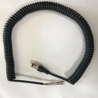 China Automotive manufacturing 2 /3/4/5 core veyor robot cable electronics spring coiled spiral cable for automotive industry forklift water heater for sale