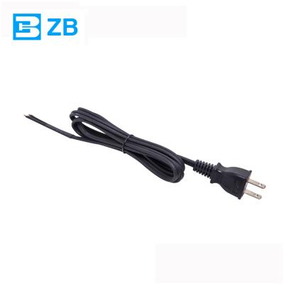 China Home Appliance America ETL Power Cord Two Pin Plug Two Prong Power Cord for sale