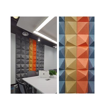 China Modern 3d Sound Proof Polyester Sound Proof Panel Polyester Sound Barrier 100% Polyester Fiber Acoustic Screen for sale