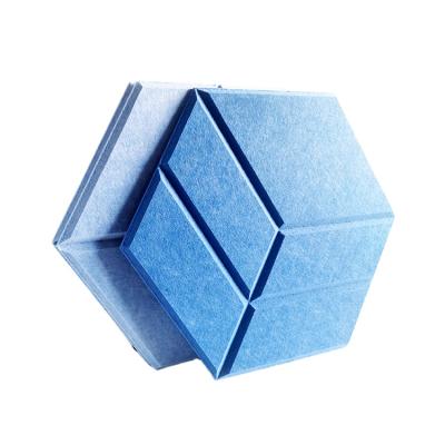 China Hexagonal Shaped Custom Office Polyester Fiber Acoustic Panels for sale