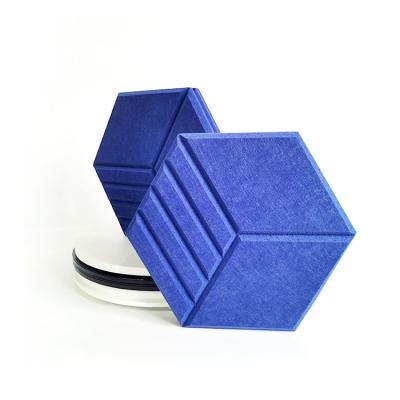 China Modern Promotion Product High Density Hexagon Grooved For Decorating Sound Absorbing Felt Acoustic Panel for sale