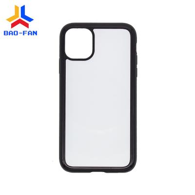 China Protect Hot Sales 2D 2in1 TPU+PC Combo Cell Phone Sublimation Phone Case For iphone11 With Aluminum Plate for sale