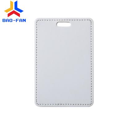 China Hot White PU Cloth Travel Sublimation Baggage Label Leather Sales PU Card Luggage Name Tag Label for sale