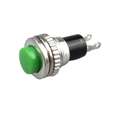 China (TOP) DS-316 10mm Green Momentary Electric 12V Push Button Switches OFF- for sale