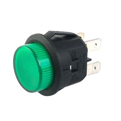 China 22mm green self lockung mechanical transmission plastic push button switch FU22-C4 for sale