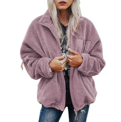 China Wholesale Women Anti-wrinkle coated 2021 winter new plush comic collar long-sleeved thickened loose warm cardigan coat for sale