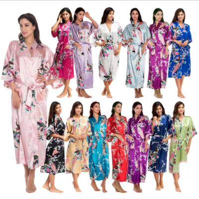 China Wholesale Customized Women's Ribbed Loungewear QUICK DRY Set Short Women's Pajama Sleeve Sleepwear Femme Homewear Long Print Robe for sale