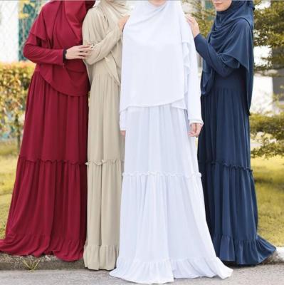 China Modest Muslimah Styling Wholesale Women's Abaya Muslim Long Dress Dress 2021 Autumn New Fashion Loose Elegant Muslim Long Dresses Sheath Long Ladies Dresses for sale