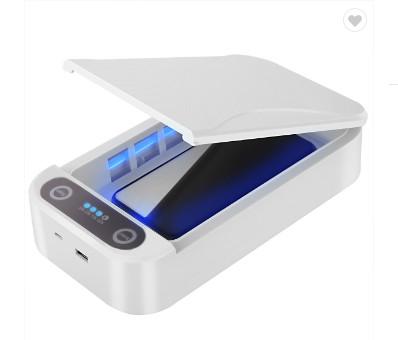 China UV clean uvc desinfected cell phone sterilizer box with wireless charger for sale