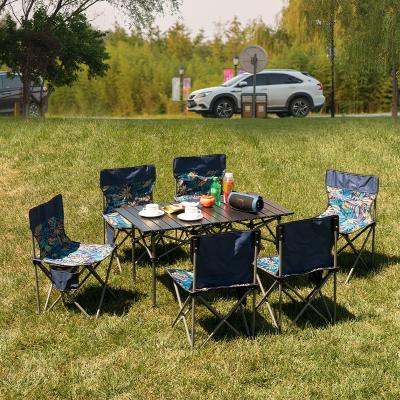 China Modern Formwell Portable Picnic Camping Table and Chairs Set Roll-up Tabletop Foldable chair and Carry Bag for outdoor garden party for sale