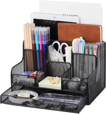 China Modern Simplicity Formwell Desk Organizers Multifunctional Desktop Accessories Mesh Organizers with 7 Compartments and 1 Drawer for home office for sale