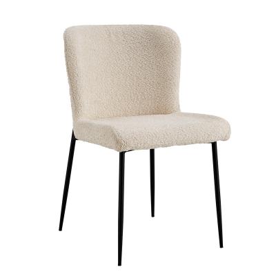 China Modern Formwell Dining Chairs, Kitchen Chair, lambswool fabric with Metal Legs in powder coating for Dining Room, Living Room for sale