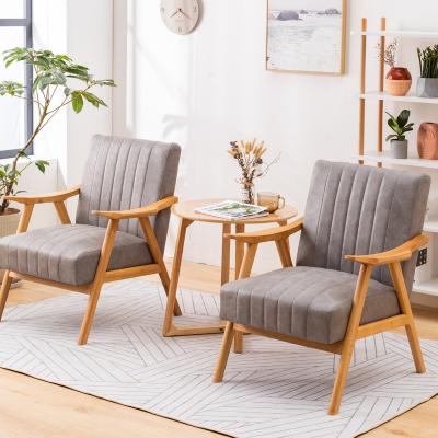 China Water proof Formwell-Modern Leisure Chair with Solid Wood Frame, Upholstered Microfibre Fabric, Single Sofa, Living Room or Bedroom for sale