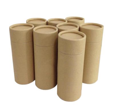 China Customized High Quality Recyclable Brown Paper Packaging Cylinder Box Eco-friendly Solid Thick Cardboard Tube for sale