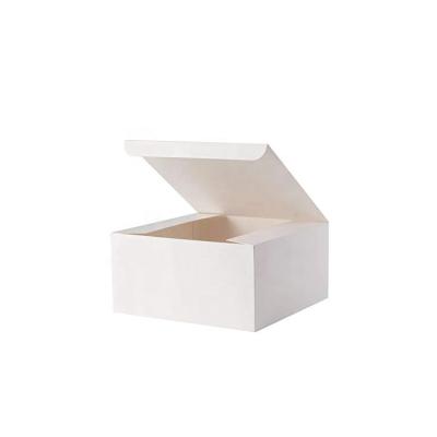 China Recyclable Single White Cake Paper Box Gift Paper Box One Piece Gift Box for sale