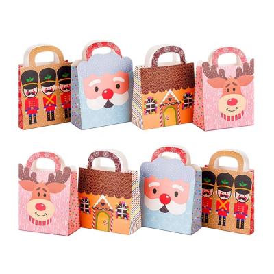 China Custom Special Design Craft Reusable Paper Bags Recyclable For Presents Christmas Eve Paper Gift Bag for sale