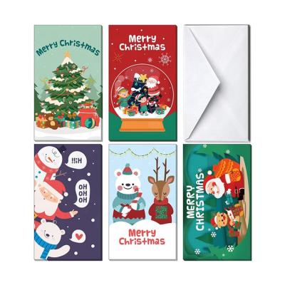 China paper & Cardboard Christmas Silver Card Holder Christmas Greeting Cards High Quality Paper Card With Holiday Design for sale