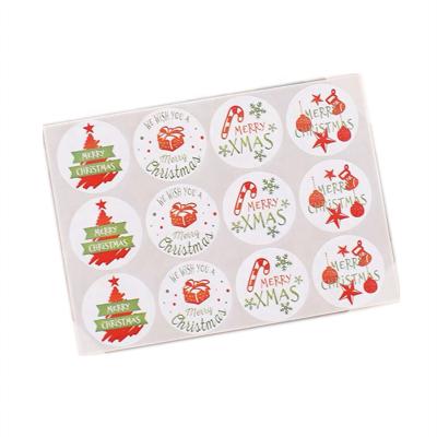 China paper & Custom High Quality Cardboard And Colorful Happy Chirstmas Stickers Sheets for sale