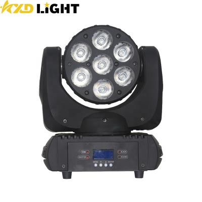 China 7x10w RGBW LED Professional Stage Light Beam Equipment DJ Moving Head Light DMX512 Control For Night Club Disco Party for sale