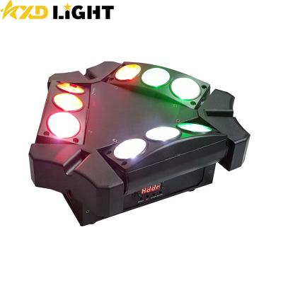 China Beam Mini LED Colorful Rotating Effect Cheap Stage Lighting Rotating Three Rows Spider Beam Effect China Disco Light for sale