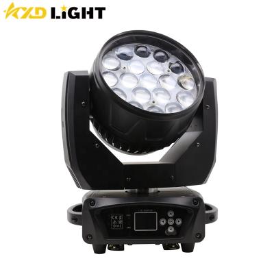 China 19x15w stage rgbw 4in1 zoom wash and beam moving head led stage light for disco party concert dj light for sale