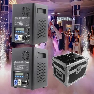 China Wedding 2 pieces of 650w spark fireworks machine with flycase with 10 bags fireworks indoor powder for sale for sale