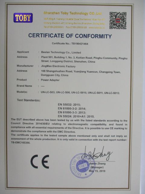 CE - Shenzhen Beelan Technology Co., Ltd.