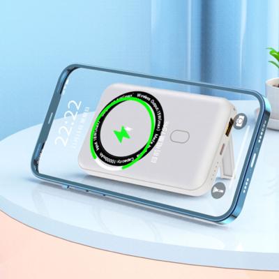 China Mini Power Bank 10000mAh Palladium 20W Battery Charger Fast Wireless Charging Radio Portable Charging Power Bank For iPhone 12 13 for sale