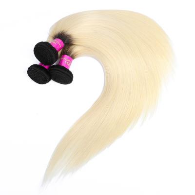 China Free sample silky straight blonde remy raw temple wave indian hair, straight blonde virgin hair extension seller, straight blonde hair 613 for sale