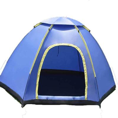 China Diamond Ground Nail Factory Direct Sales Camping Oxford Tent Double Layer Moisture Hexagonal Outdoor Warm Insulation Tent Cold Hexagonal Tent for sale