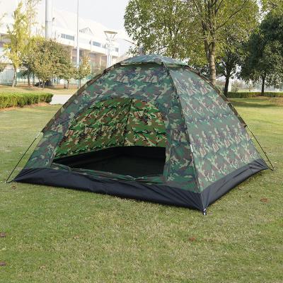 China Factory direct sales fashion camo/camouflage green single tier tent 3-4 people tent outdoor manual set camping tent field play for sale