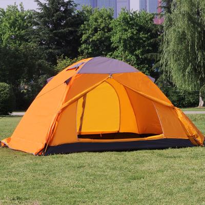 China Double door tent factory direct sale tent outdoor double door aluminum pole with professional camping tent lined rainproof camping tent for sale