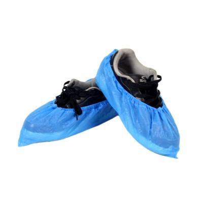 China 2022 CPE/PE/PP/Non-woven Factory Free Sample Plastic PE CPE Half Laminated Waterproof Boot Cover Medical Shoe Cover for sale