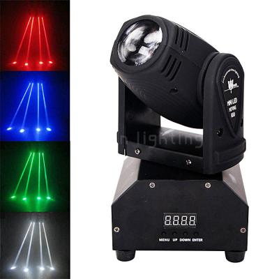 China 10W RGBW/White Mini LED Moving Head Beam Stage Lights for Bar Theater Party for sale