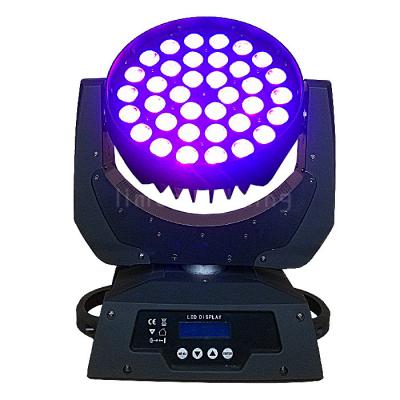 China 36x18w RGBWAUV 6in1 LED Moving Head Wash Zoom Night Club Stage Lighting for sale