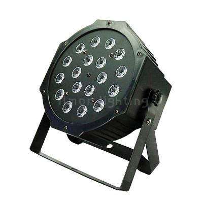 China Cheap Price 18pcs 1w/3w RGB Indoor LED Plastic Par Stage Lights DMX512 for sale